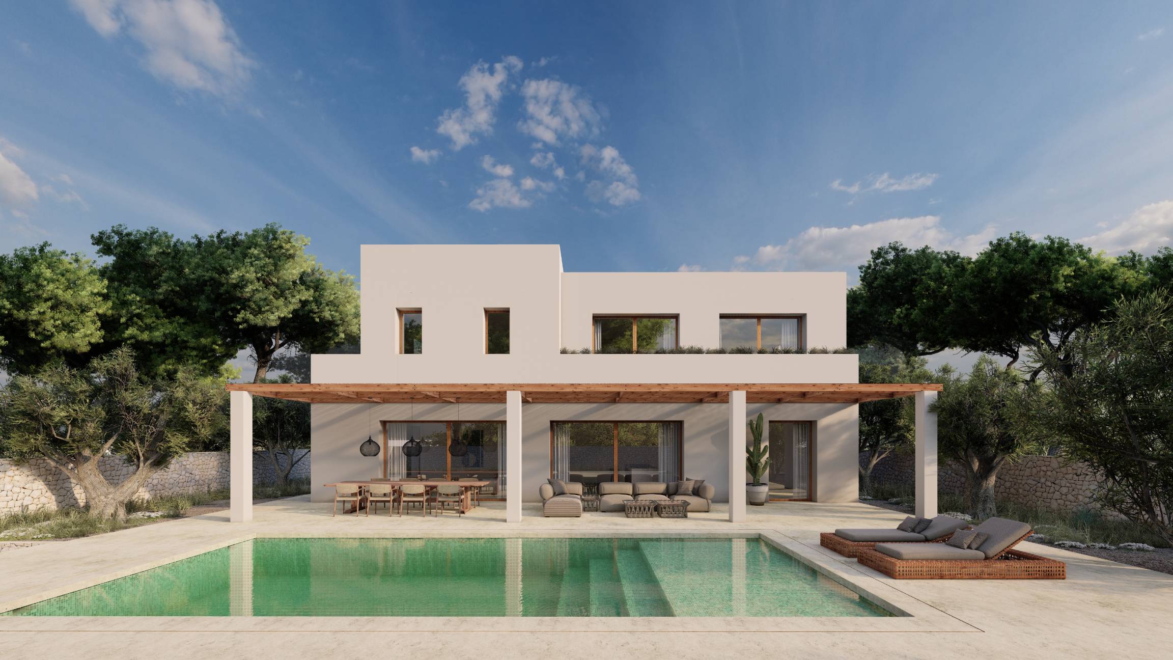 Proyecto obra nueva Casa Mediterránea | Arquitectos en Gandia Moratal Palomino